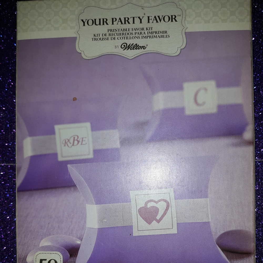 Wilton box of 50 Pillow Boxes in Purple